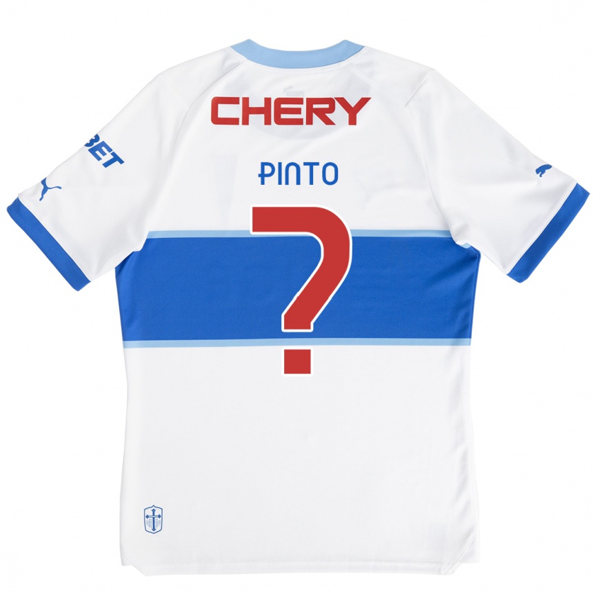 Enfant Football Maillot Pablo Pinto #0 Blanc Bleu Tenues Domicile 2024/25