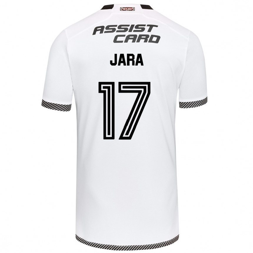 Enfant Football Maillot Ignacio Jara #17 Blanc Noir Tenues Domicile 2024/25