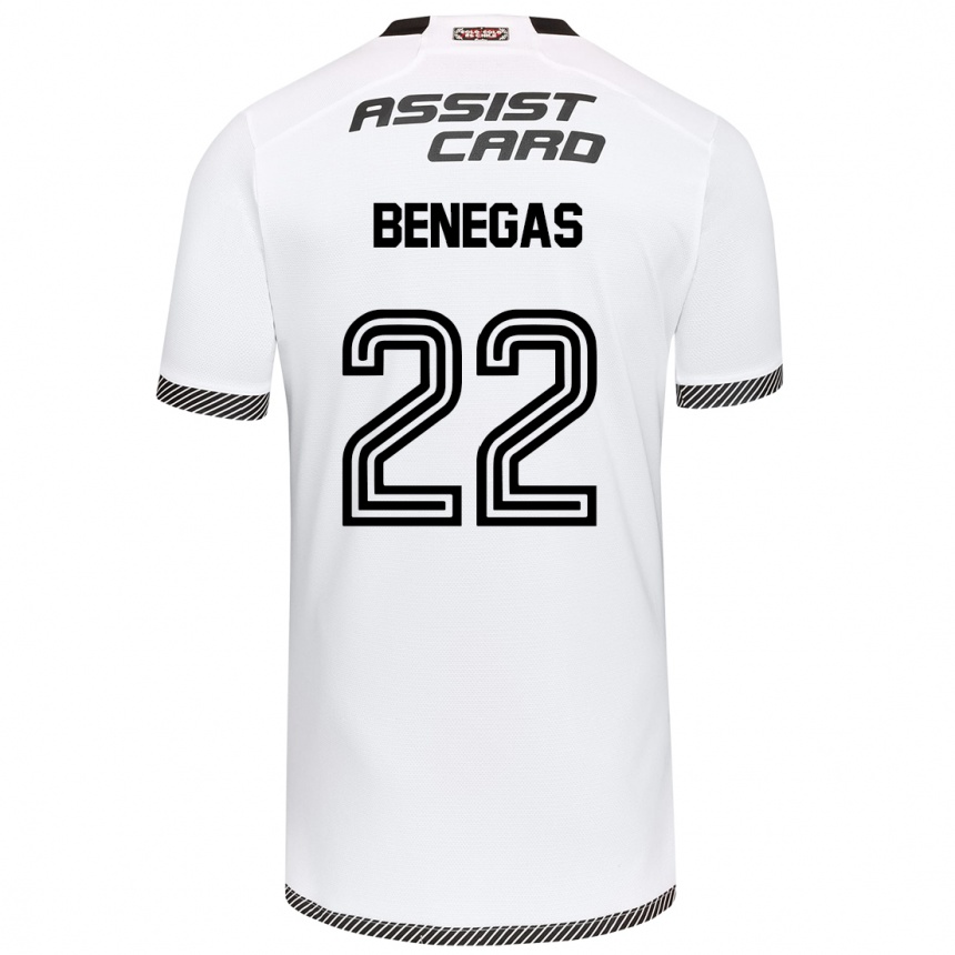 Enfant Football Maillot Leandro Benegas #22 Blanc Noir Tenues Domicile 2024/25