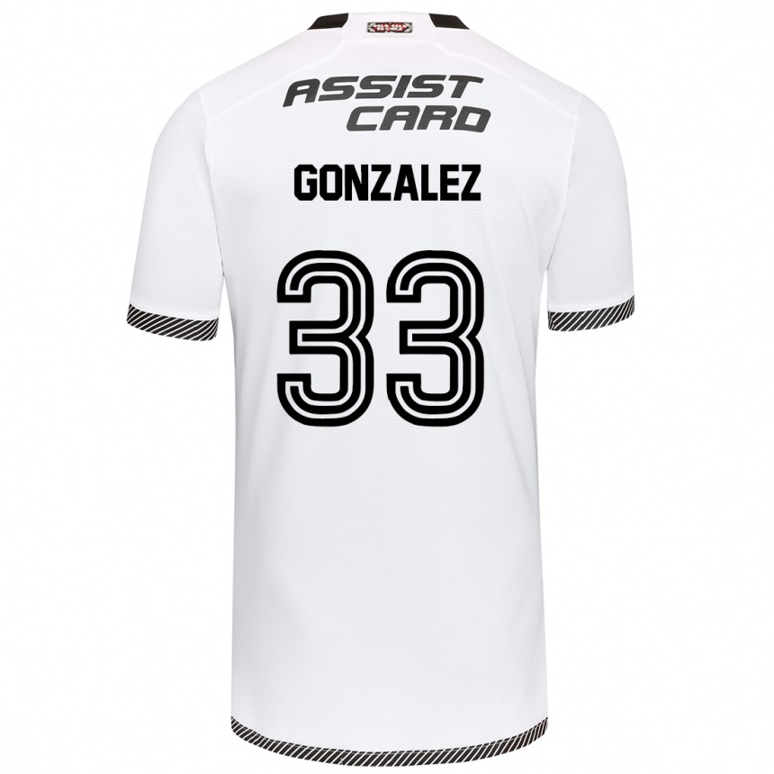 Enfant Football Maillot Ramiro González #33 Blanc Noir Tenues Domicile 2024/25