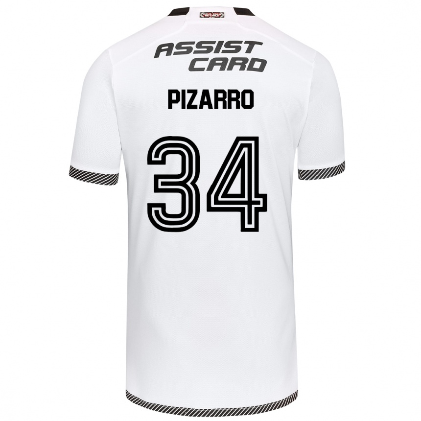 Enfant Football Maillot Vicente Pizarro #34 Blanc Noir Tenues Domicile 2024/25