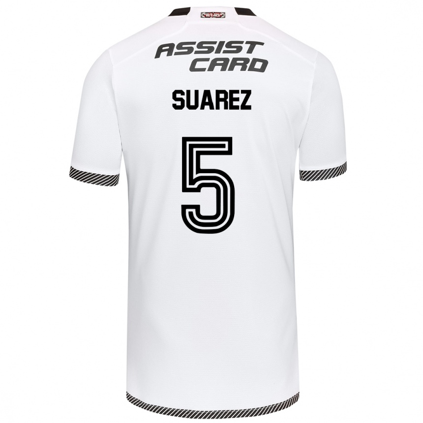 Enfant Football Maillot Nicolás Suarez #5 Blanc Noir Tenues Domicile 2024/25