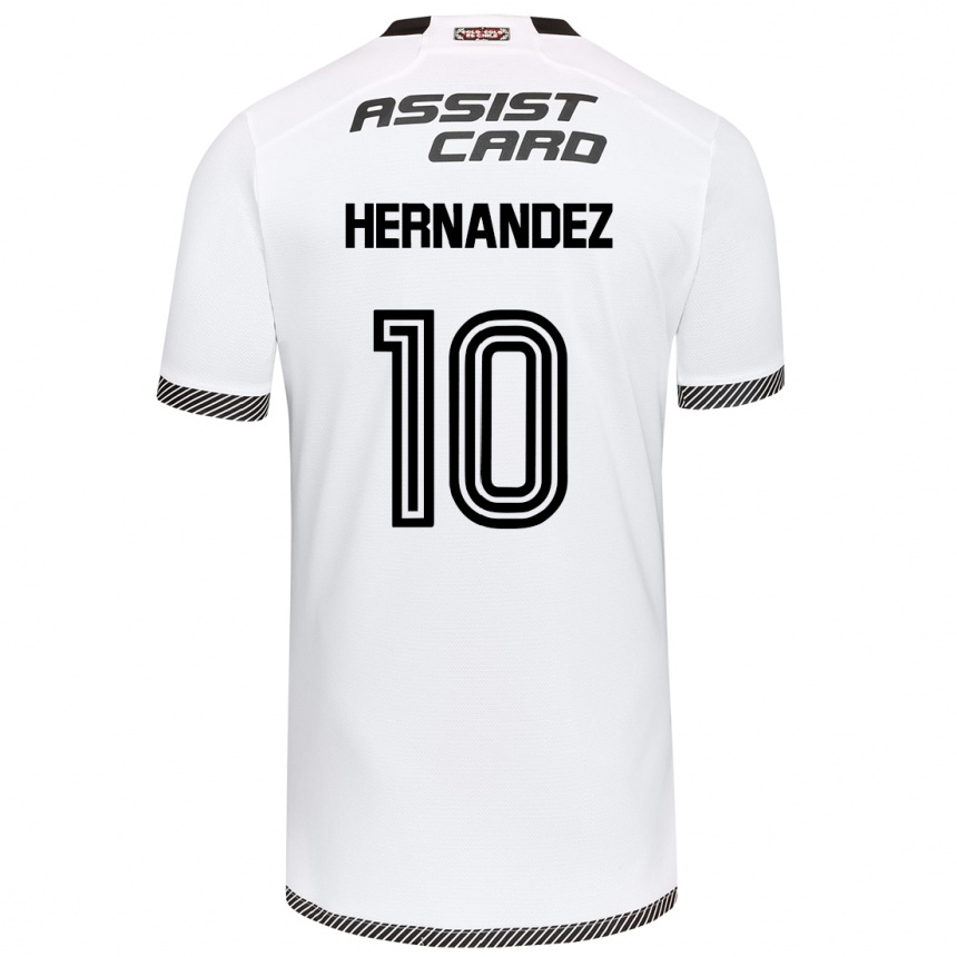 Enfant Football Maillot Leandro Hernández #10 Blanc Noir Tenues Domicile 2024/25