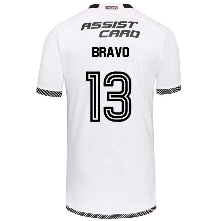 Enfant Football Maillot Santiago Bravo #13 Blanc Noir Tenues Domicile 2024/25