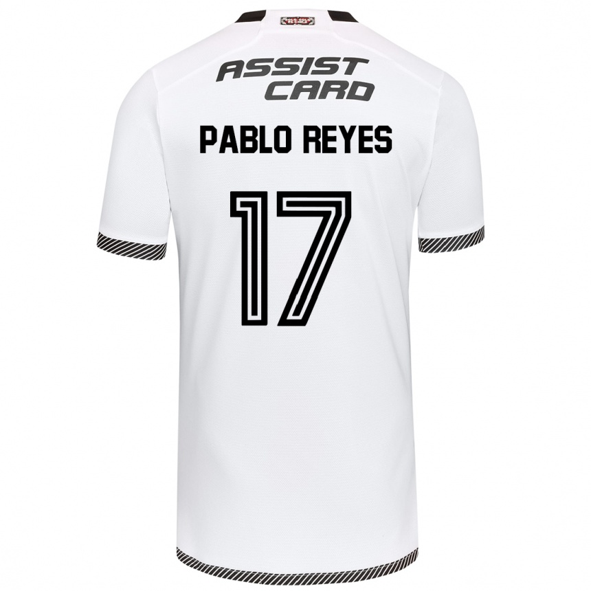 Enfant Football Maillot Juan Pablo Reyes #17 Blanc Noir Tenues Domicile 2024/25