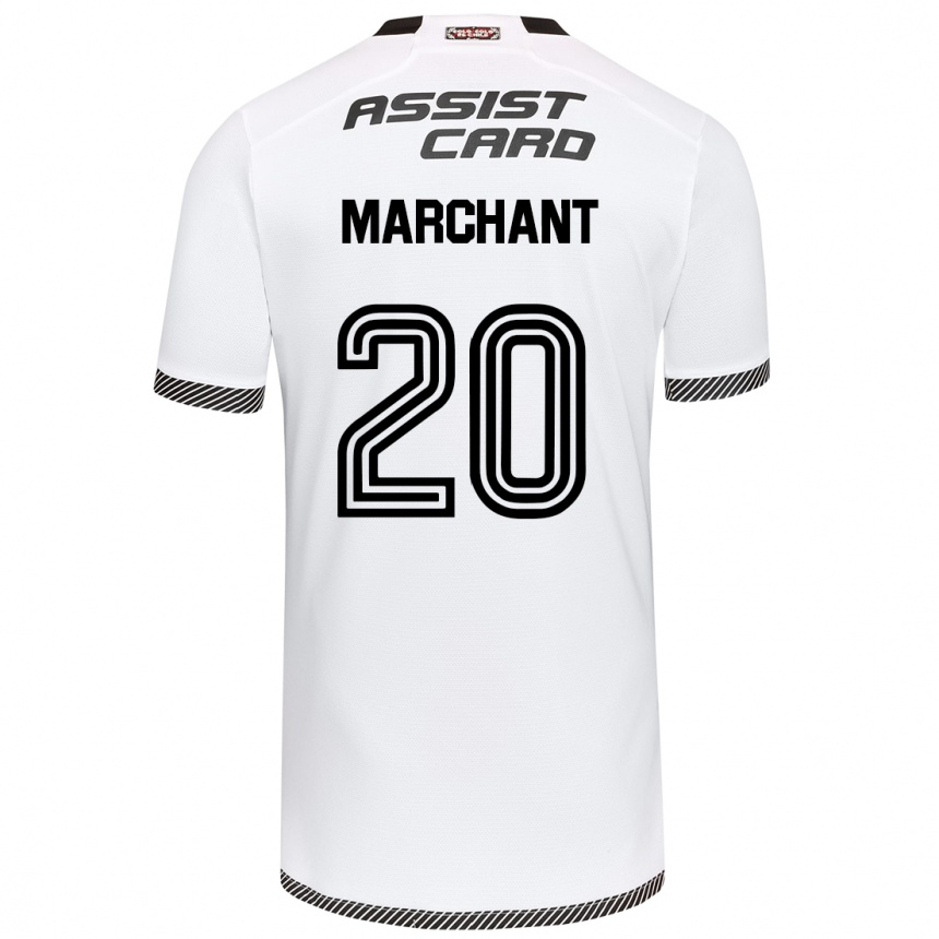 Enfant Football Maillot Francisco Marchant #20 Blanc Noir Tenues Domicile 2024/25