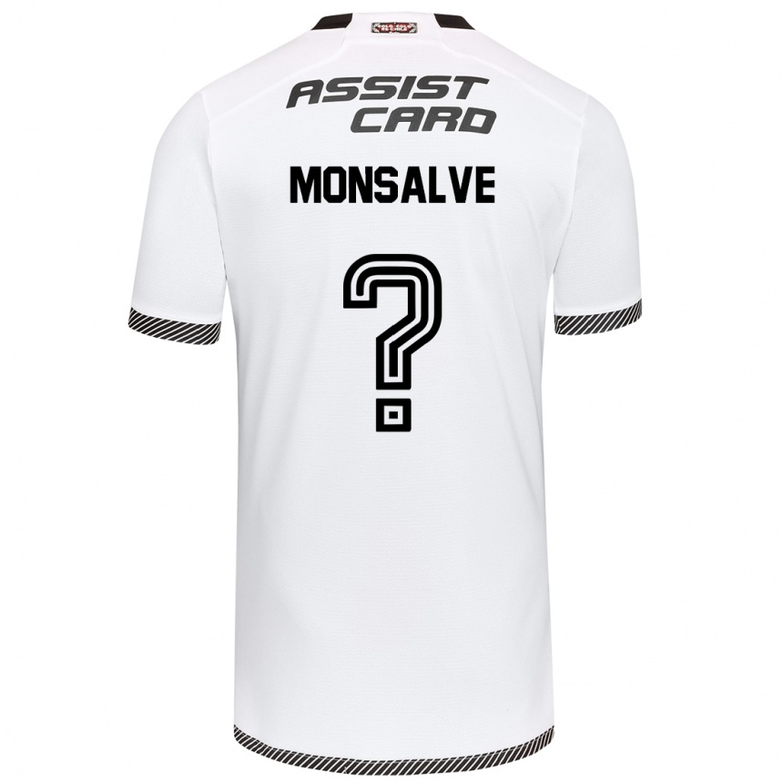 Enfant Football Maillot Gaspar Monsalve #0 Blanc Noir Tenues Domicile 2024/25