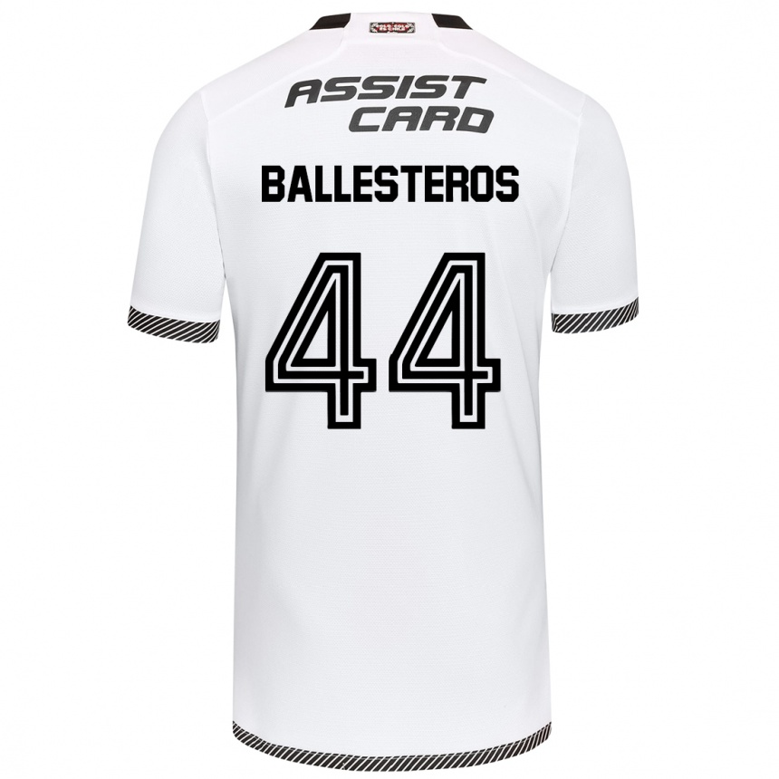 Enfant Football Maillot Martín Ballesteros #44 Blanc Noir Tenues Domicile 2024/25