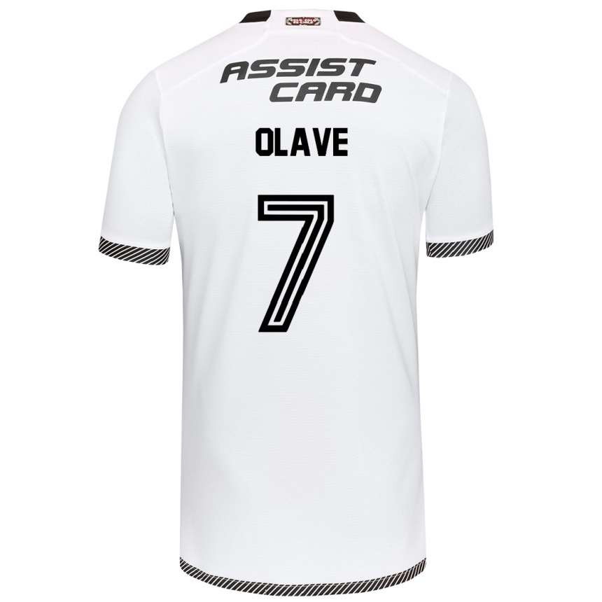 Enfant Football Maillot Isidora Olave #7 Blanc Noir Tenues Domicile 2024/25