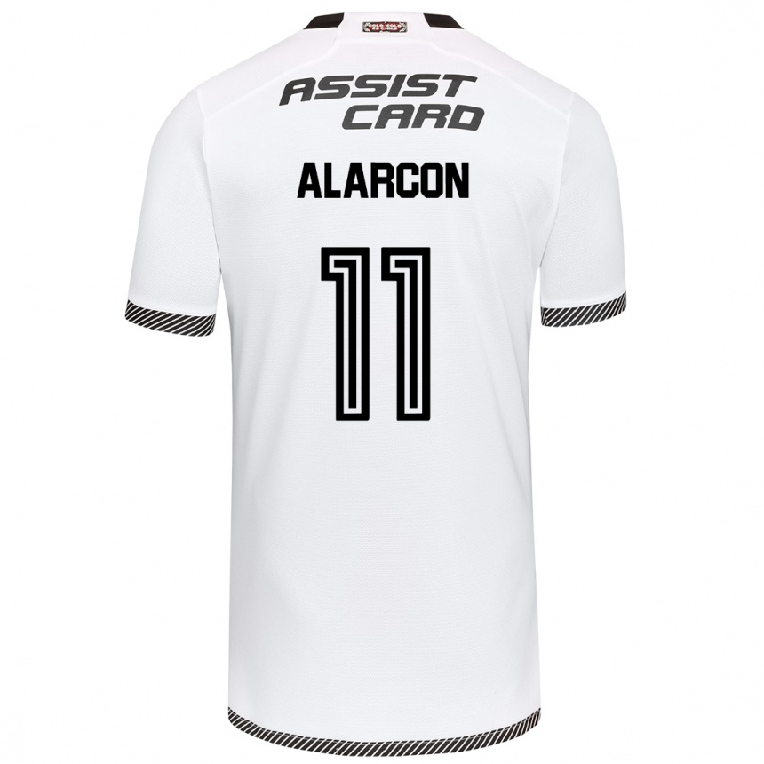 Enfant Football Maillot Antonia Alarcón #11 Blanc Noir Tenues Domicile 2024/25