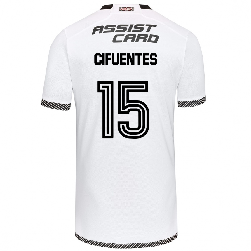 Enfant Football Maillot Anaís Cifuentes #15 Blanc Noir Tenues Domicile 2024/25