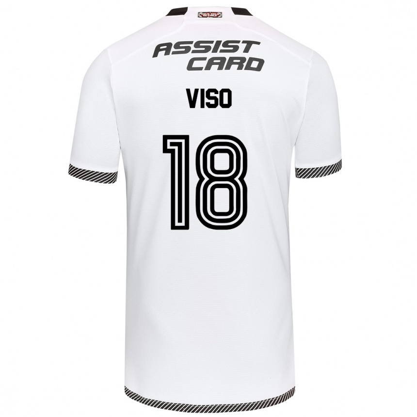 Enfant Football Maillot Ysaura Viso #18 Blanc Noir Tenues Domicile 2024/25