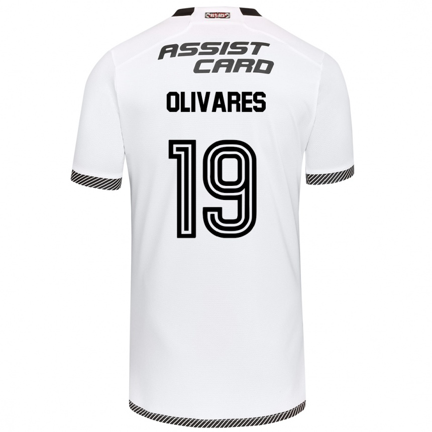 Enfant Football Maillot Michelle Olivares #19 Blanc Noir Tenues Domicile 2024/25