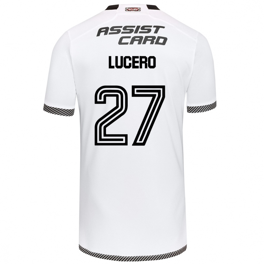 Enfant Football Maillot Valentina Lucero #27 Blanc Noir Tenues Domicile 2024/25