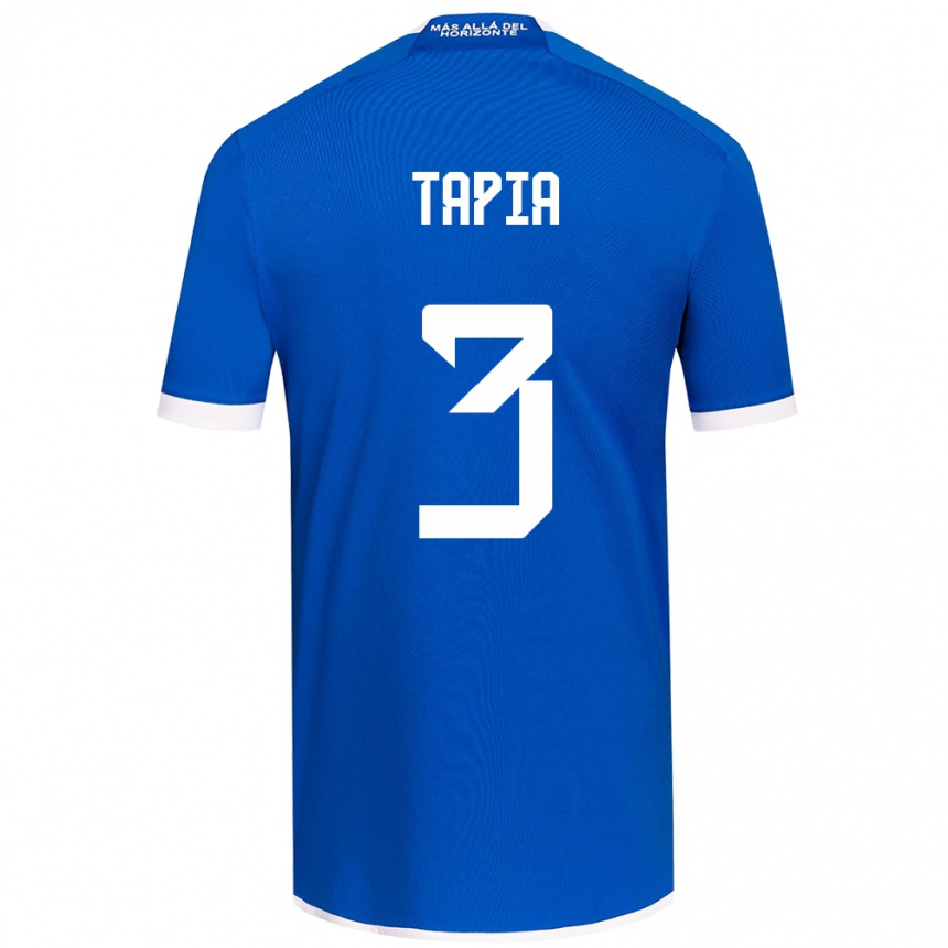 Enfant Football Maillot Ignacio Tapia #3 Bleu Blanc Tenues Domicile 2024/25