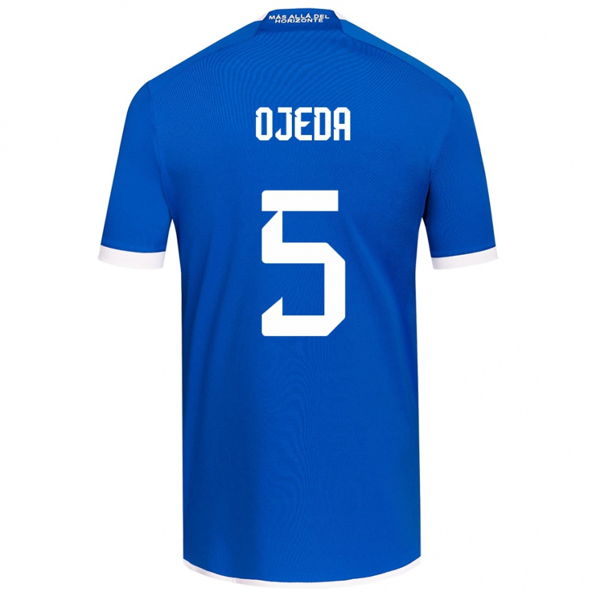 Enfant Football Maillot Emmanuel Ojeda #5 Bleu Blanc Tenues Domicile 2024/25