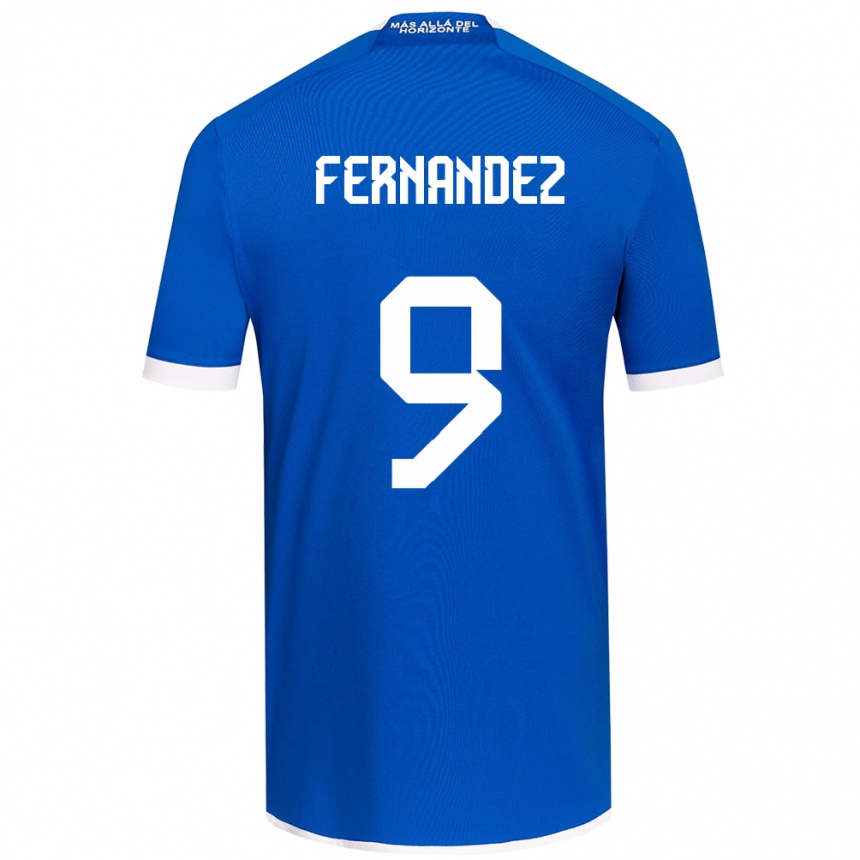 Enfant Football Maillot Leandro Fernández #9 Bleu Blanc Tenues Domicile 2024/25