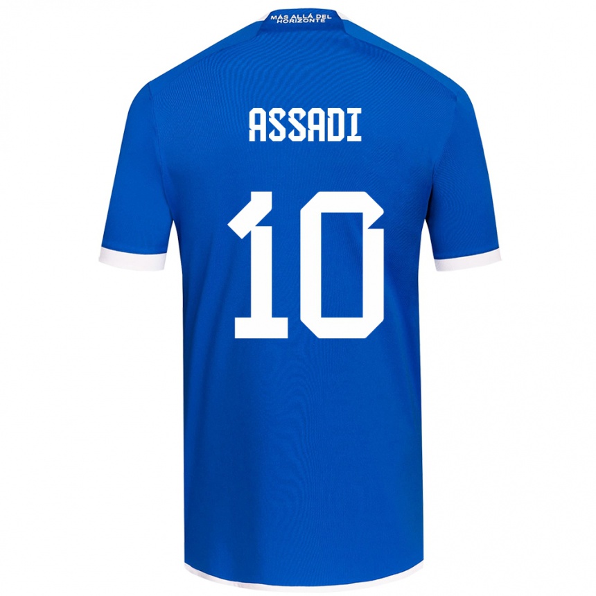 Enfant Football Maillot Lucas Assadi #10 Bleu Blanc Tenues Domicile 2024/25