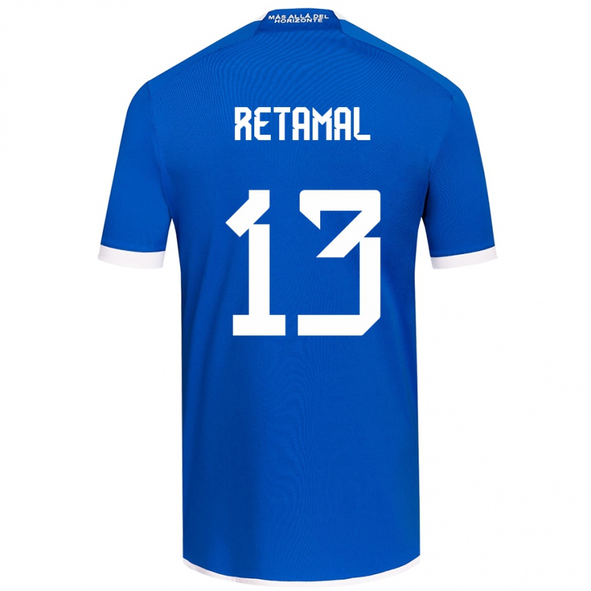 Enfant Football Maillot David Retamal #13 Bleu Blanc Tenues Domicile 2024/25