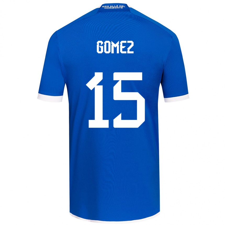 Enfant Football Maillot Juan Pablo Gómez #15 Bleu Blanc Tenues Domicile 2024/25