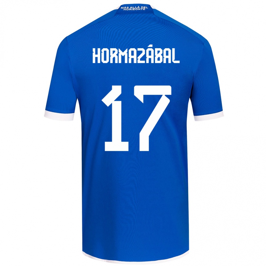 Enfant Football Maillot Fabián Hormazábal #17 Bleu Blanc Tenues Domicile 2024/25