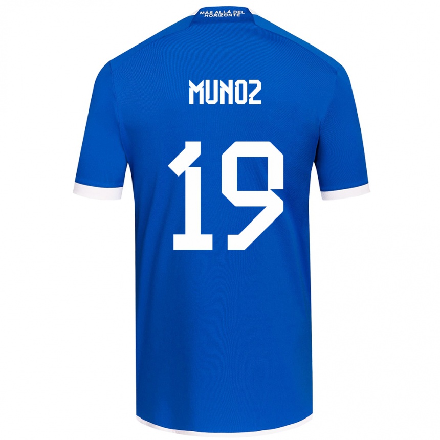 Enfant Football Maillot Cristóbal Muñoz #19 Bleu Blanc Tenues Domicile 2024/25