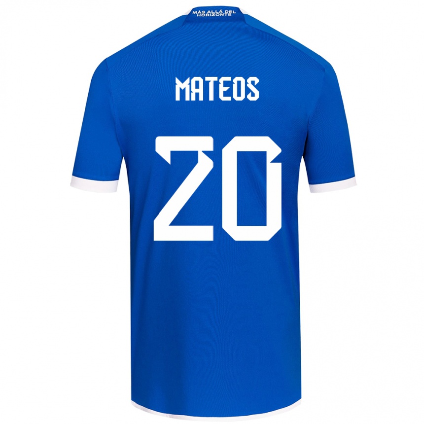 Enfant Football Maillot Federico Mateos #20 Bleu Blanc Tenues Domicile 2024/25