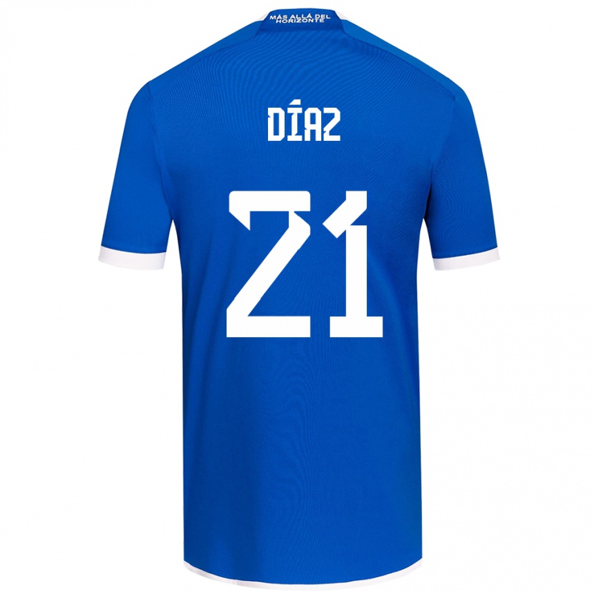 Enfant Football Maillot Marcelo Díaz #21 Bleu Blanc Tenues Domicile 2024/25