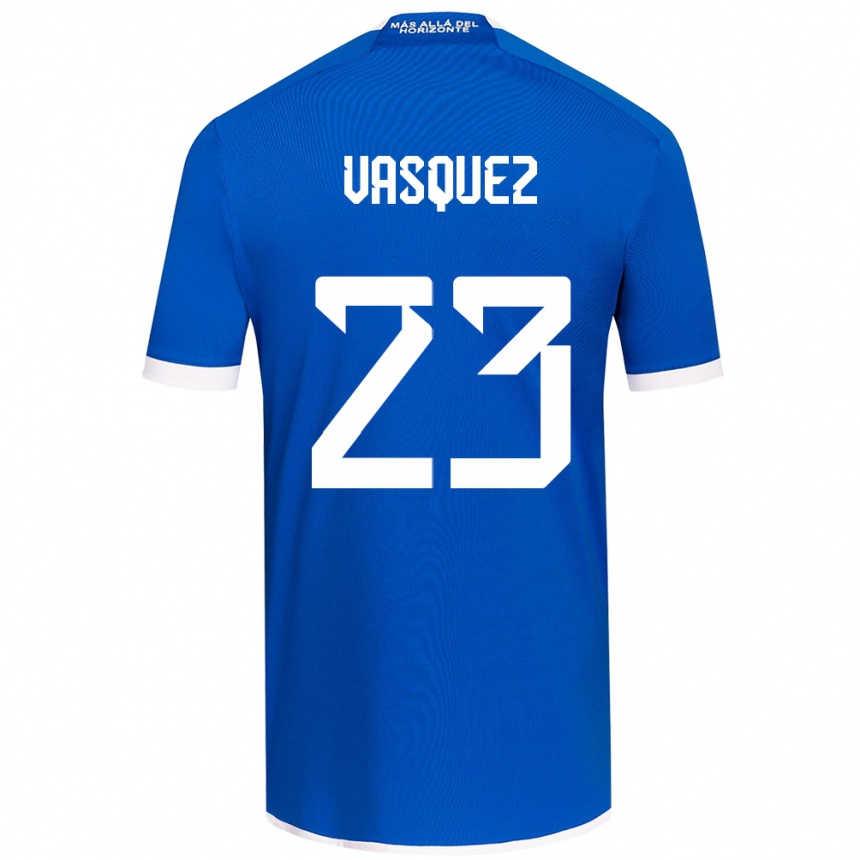 Enfant Football Maillot Ignacio Vásquez #23 Bleu Blanc Tenues Domicile 2024/25