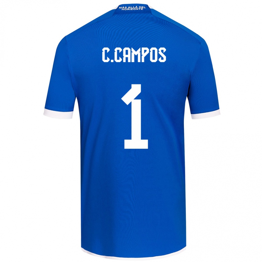 Enfant Football Maillot Cristóbal Campos #1 Bleu Blanc Tenues Domicile 2024/25