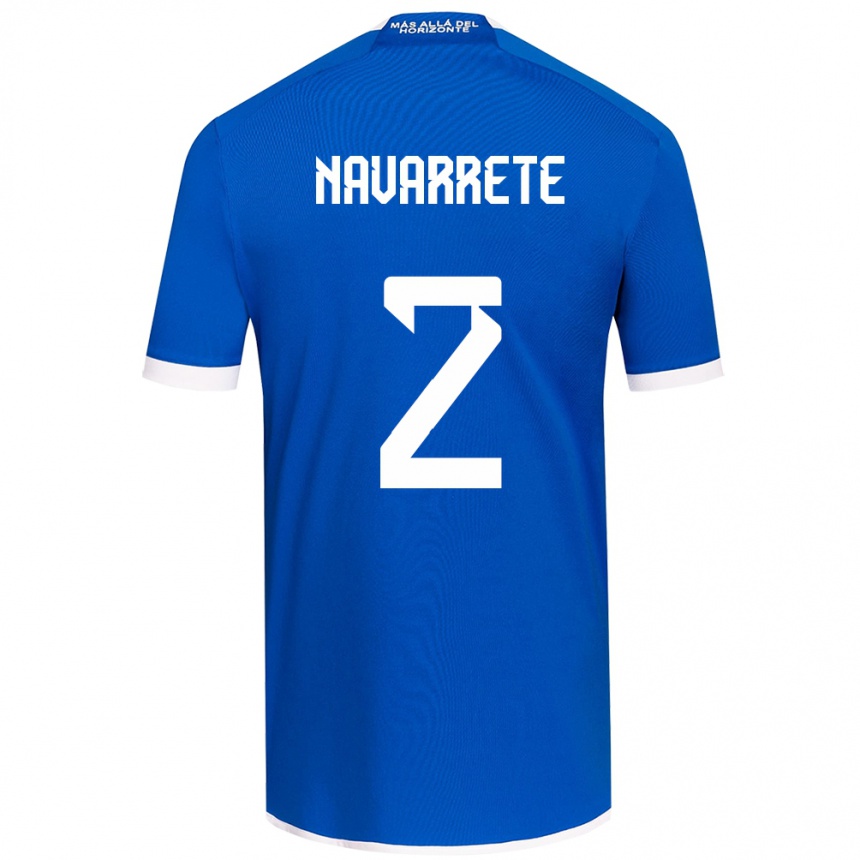 Enfant Football Maillot Daniel Navarrete #2 Bleu Blanc Tenues Domicile 2024/25