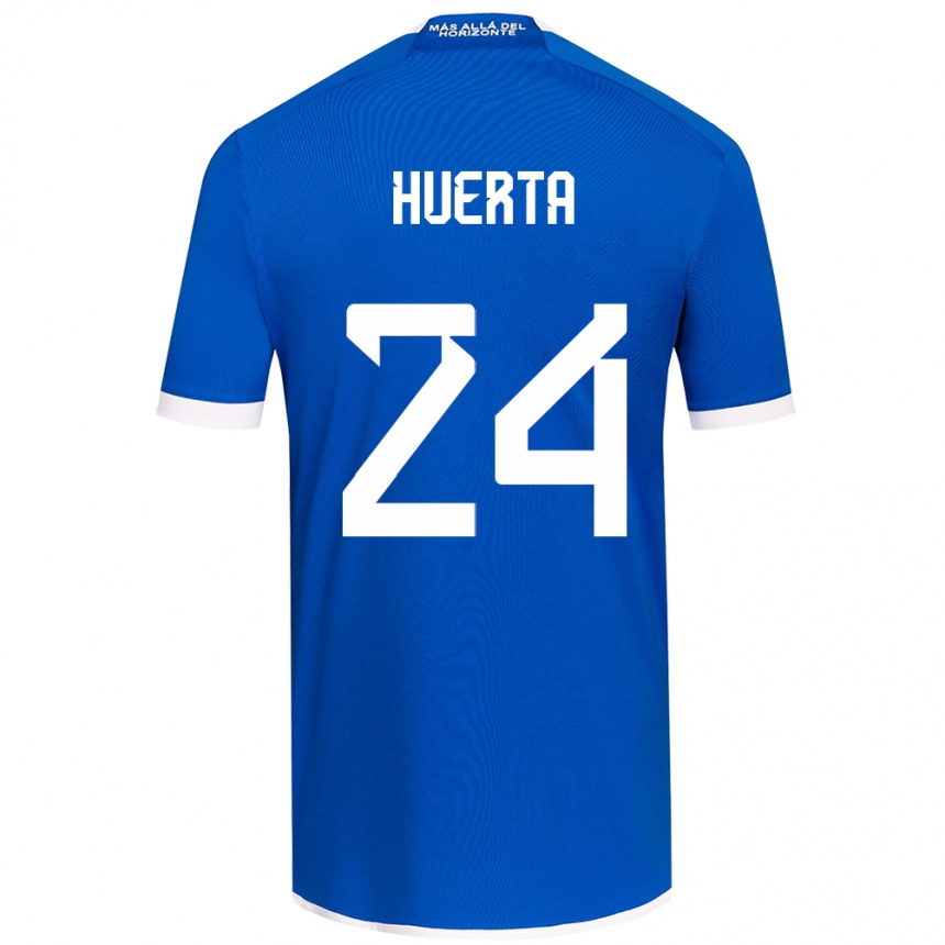 Enfant Football Maillot Renato Huerta #24 Bleu Blanc Tenues Domicile 2024/25