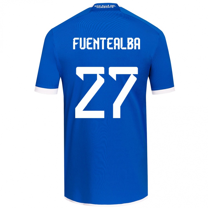 Enfant Football Maillot Jeison Fuentealba #27 Bleu Blanc Tenues Domicile 2024/25