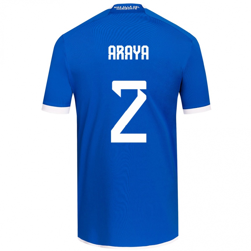 Enfant Football Maillot Fernanda Araya #2 Bleu Blanc Tenues Domicile 2024/25