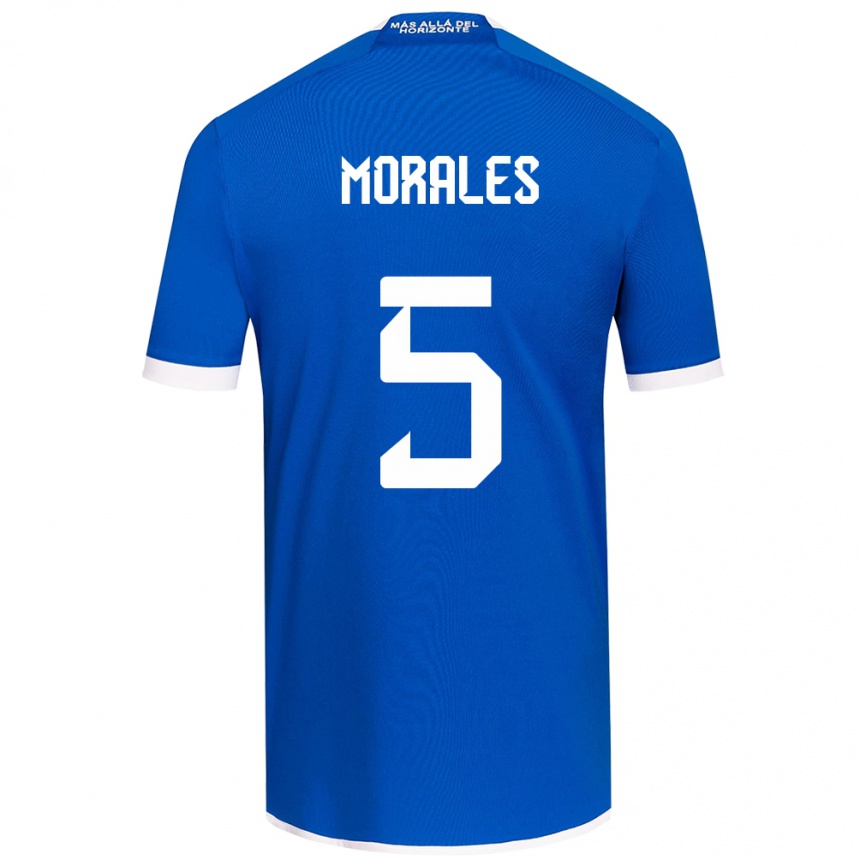 Enfant Football Maillot Mariana Morales #5 Bleu Blanc Tenues Domicile 2024/25