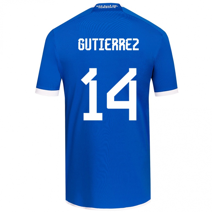 Enfant Football Maillot Ana Gutiérrez #14 Bleu Blanc Tenues Domicile 2024/25