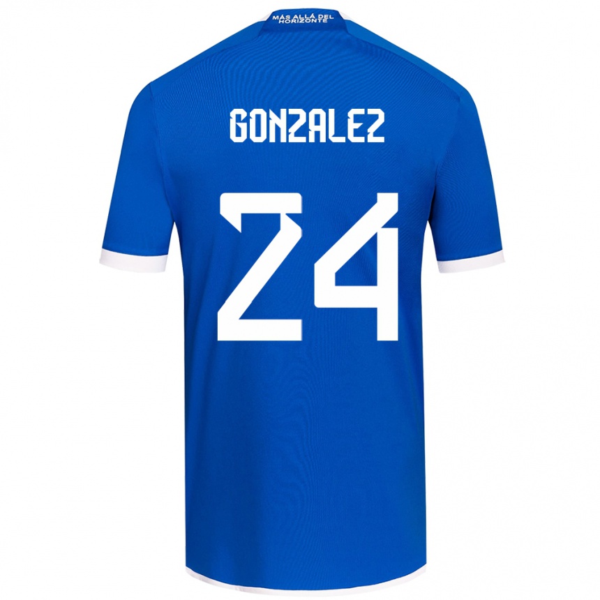 Enfant Football Maillot Emma González #24 Bleu Blanc Tenues Domicile 2024/25