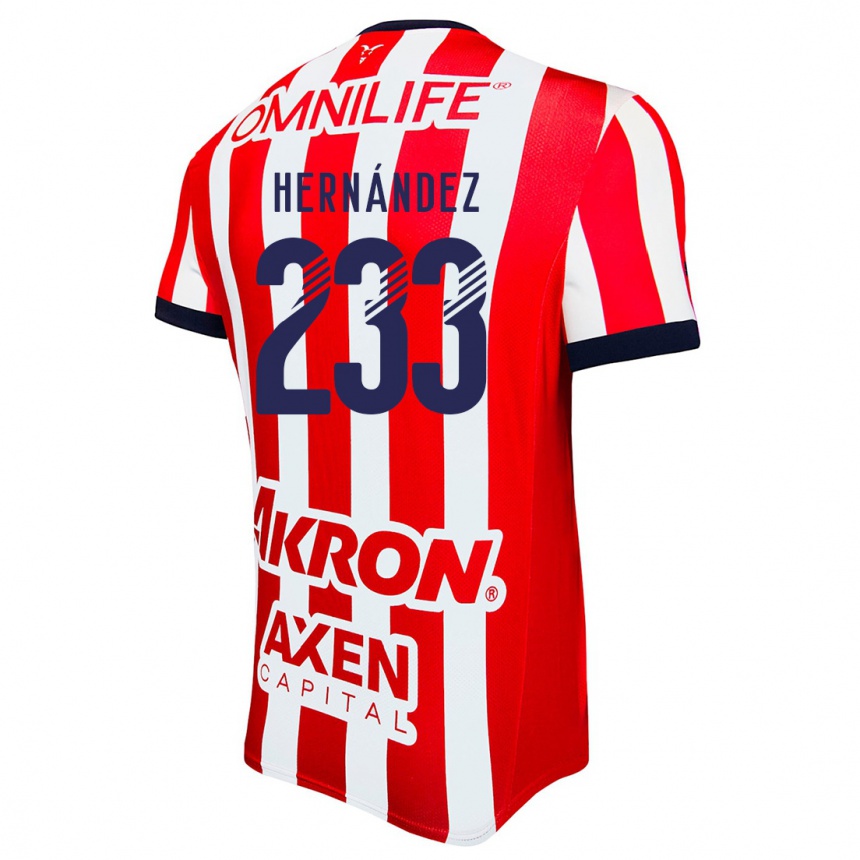 Enfant Football Maillot Zinedine Hernández #233 Rouge Blanc Bleu Tenues Domicile 2024/25