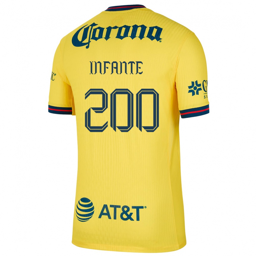 Enfant Football Maillot Armando Infante #200 Jaune Bleu Tenues Domicile 2024/25