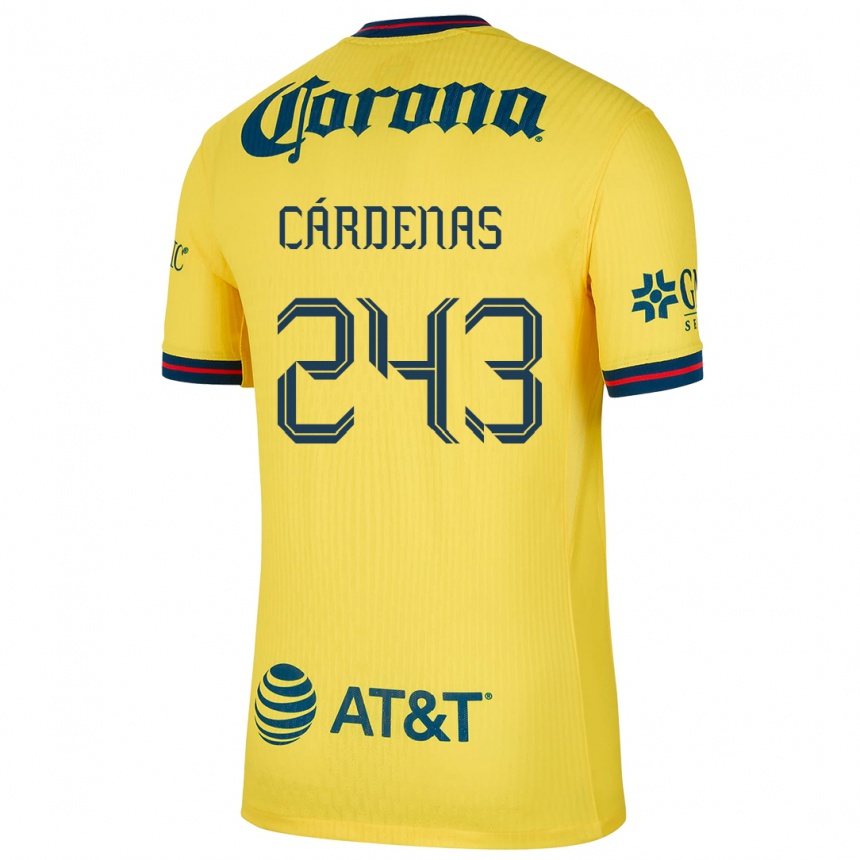 Enfant Football Maillot Alejandro Cárdenas #243 Jaune Bleu Tenues Domicile 2024/25