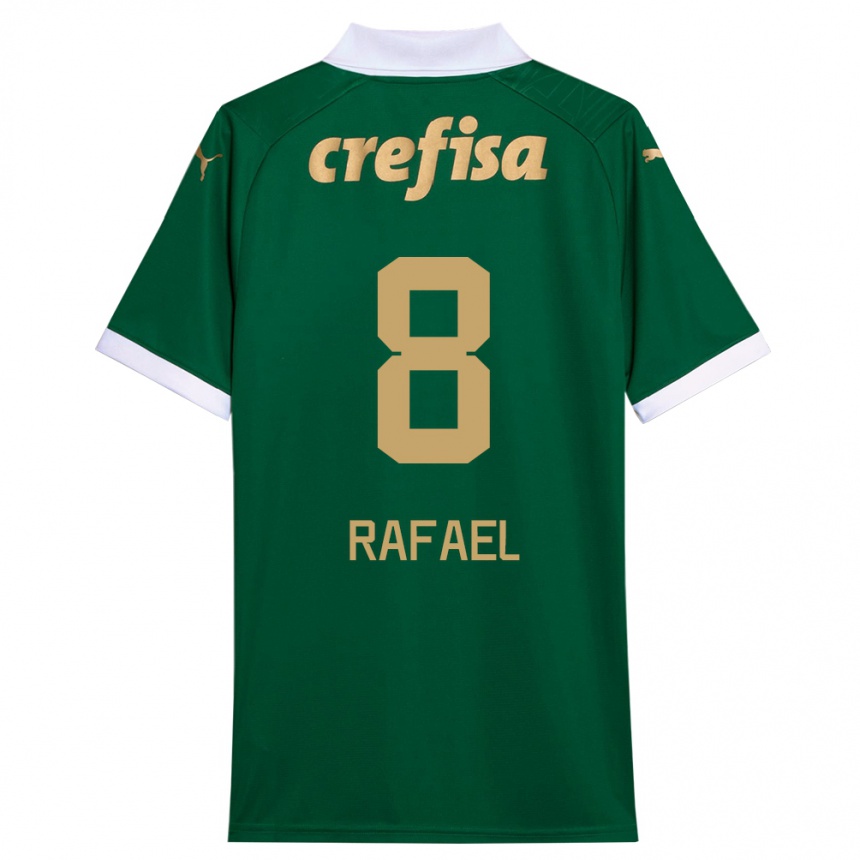 Enfant Football Maillot Zé Rafael #8 Vert Blanc Tenues Domicile 2024/25