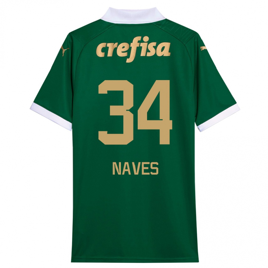 Enfant Football Maillot Naves #34 Vert Blanc Tenues Domicile 2024/25