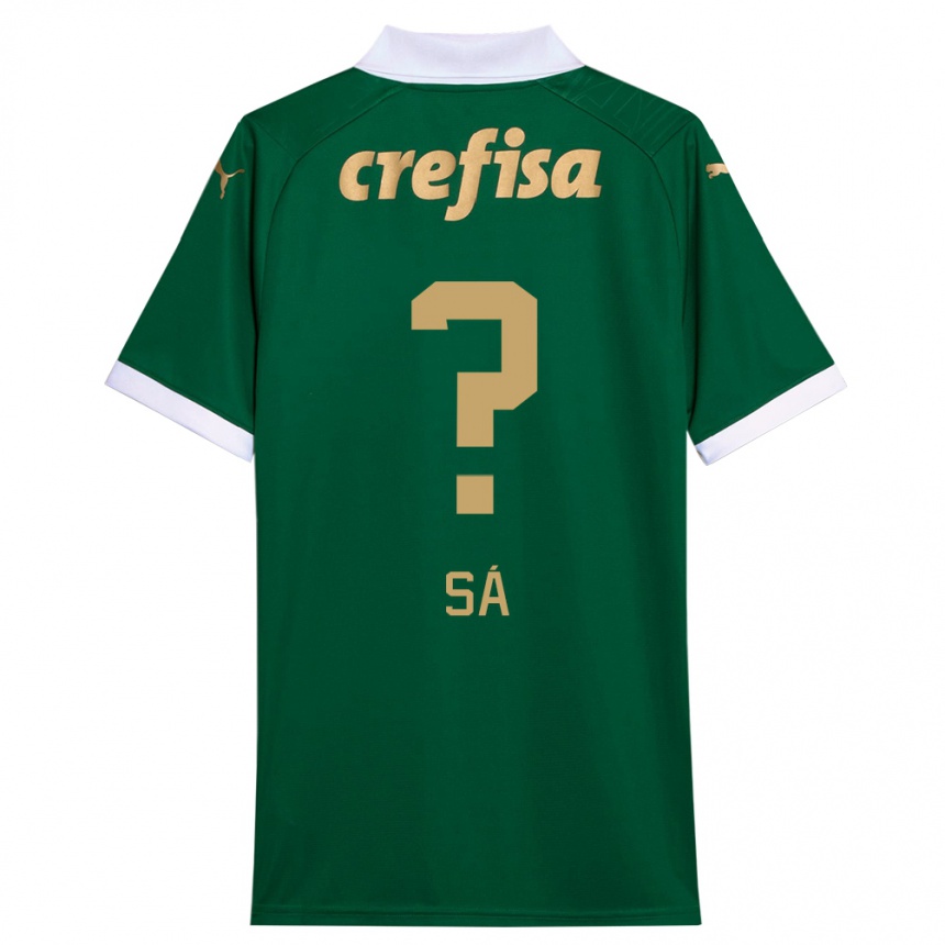 Enfant Football Maillot Luiz Sá #0 Vert Blanc Tenues Domicile 2024/25