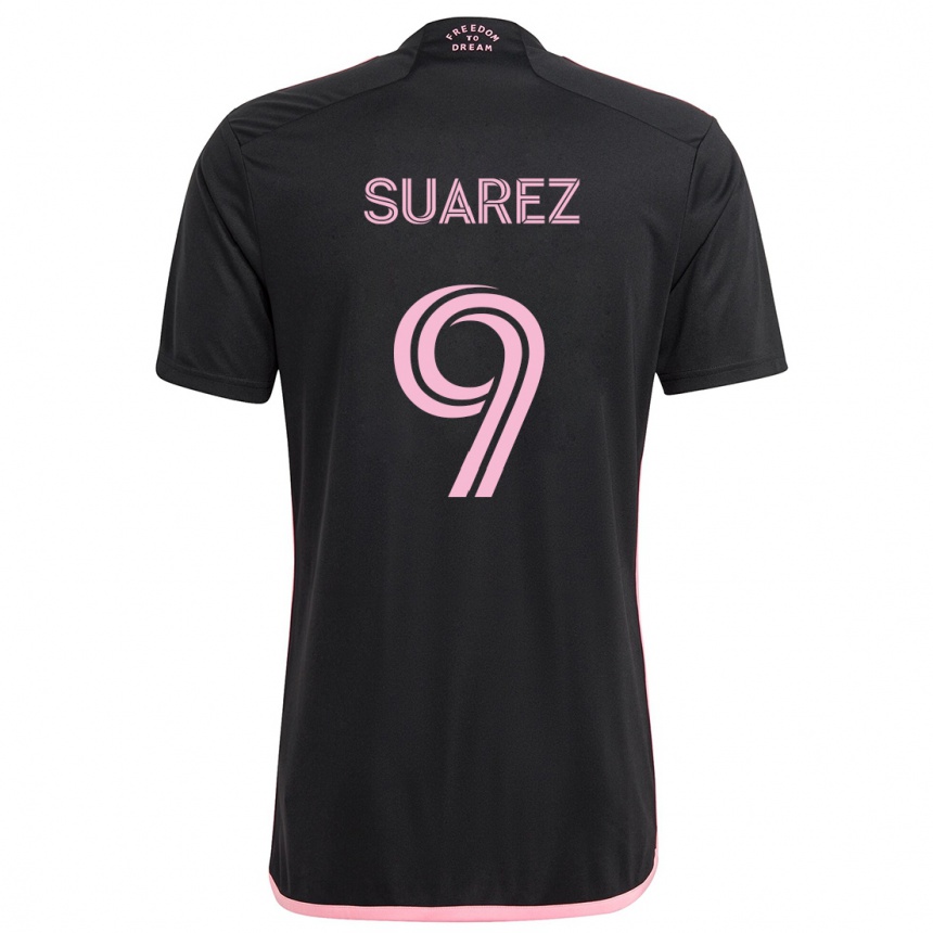 Enfant Football Maillot Luis Suárez #9 Noir Tenues Extérieur 2024/25