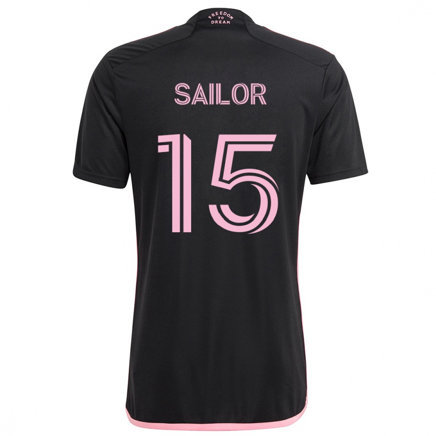 Enfant Football Maillot Ryan Sailor #15 Noir Tenues Extérieur 2024/25