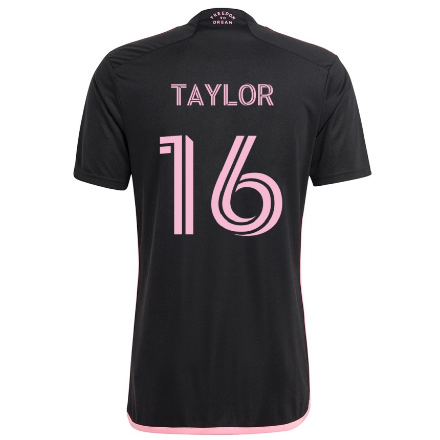 Enfant Football Maillot Robert Taylor #16 Noir Tenues Extérieur 2024/25