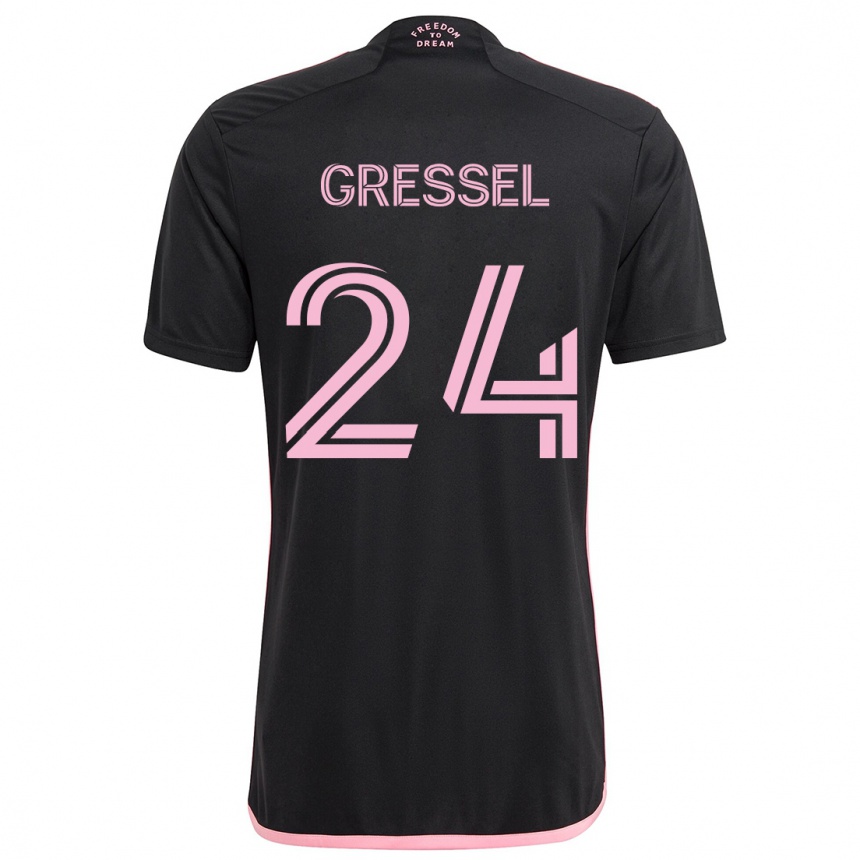 Enfant Football Maillot Julian Gressel #24 Noir Tenues Extérieur 2024/25