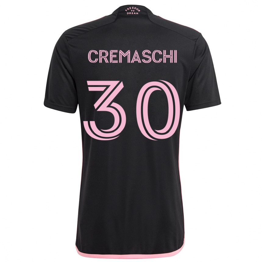 Enfant Football Maillot Benja Cremaschi #30 Noir Tenues Extérieur 2024/25