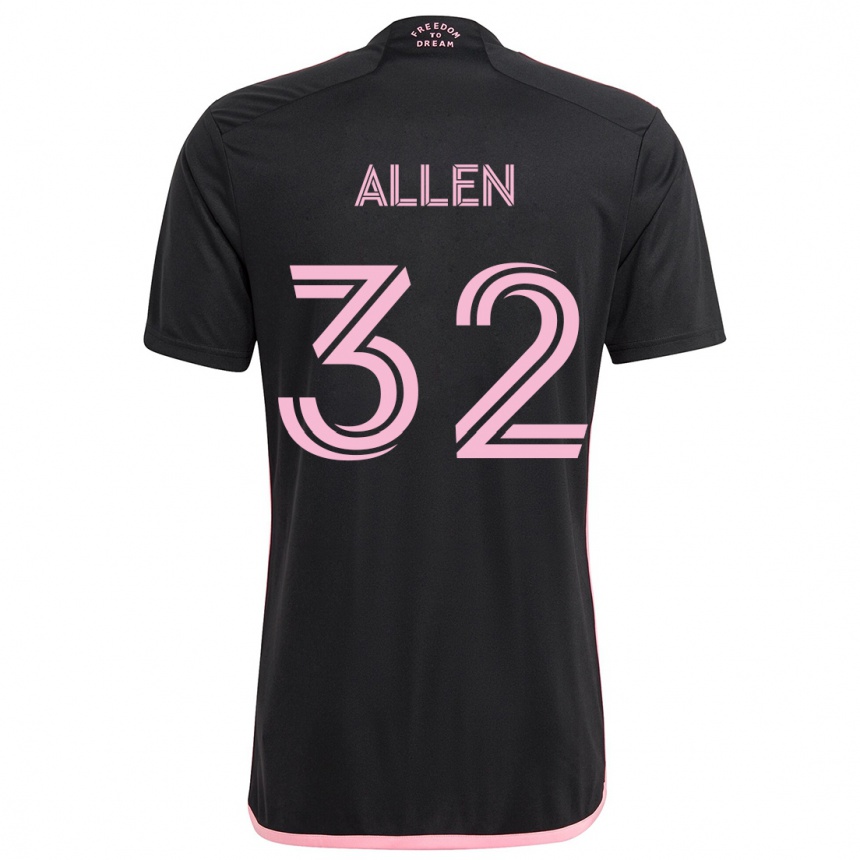 Enfant Football Maillot Noah Allen #32 Noir Tenues Extérieur 2024/25