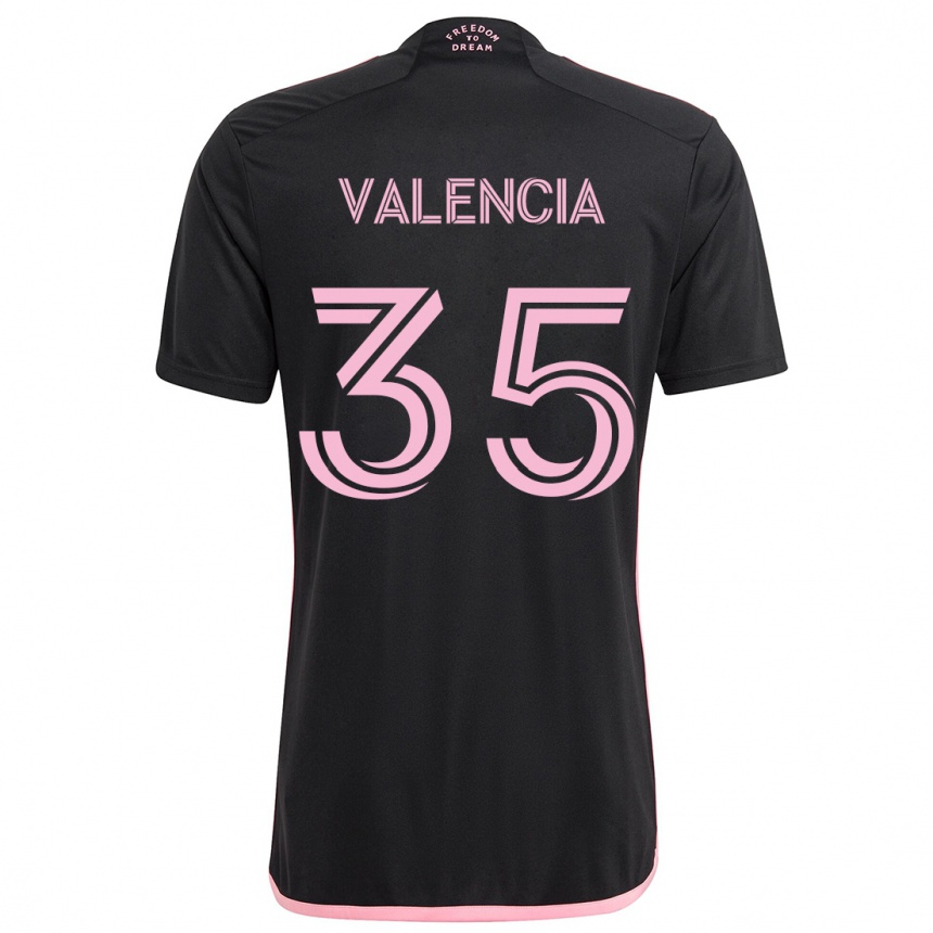 Enfant Football Maillot Felipe Valencia #35 Noir Tenues Extérieur 2024/25